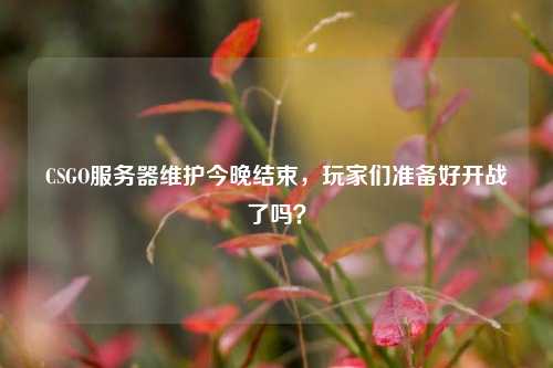 CSGO服務(wù)器維護(hù)今晚結(jié)束，玩家們準(zhǔn)備好開戰(zhàn)了嗎？