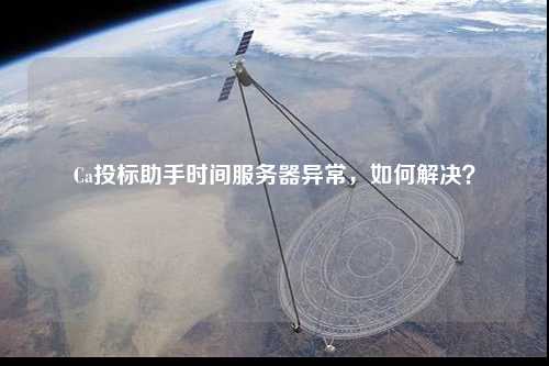 Ca投標助手時間服務(wù)器異常，如何解決？