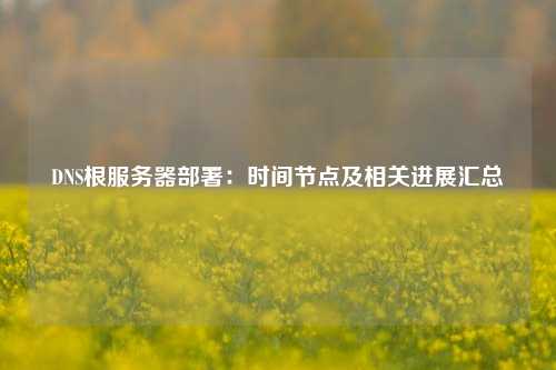 DNS根服務器部署：時間節(jié)點及相關進展匯總