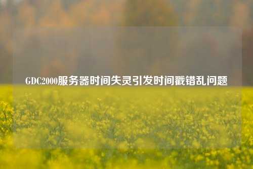 GDC2000服務(wù)器時(shí)間失靈引發(fā)時(shí)間戳錯(cuò)亂問題