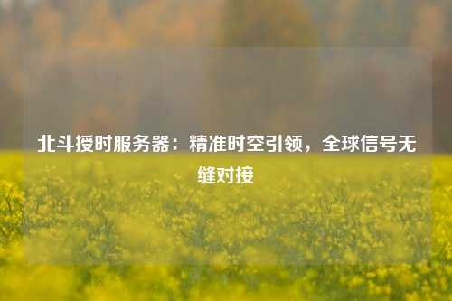 北斗授時服務(wù)器：精準時空引領(lǐng)，全球信號無縫對接