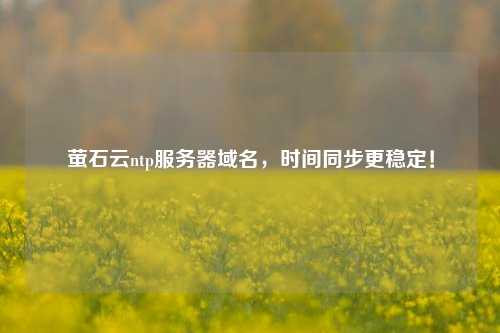 螢石云ntp服務(wù)器域名，時間同步更穩(wěn)定！